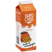 Island Oasis Mango Frozen Beverage Mix 32 oz. - 12/Case