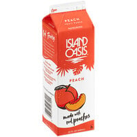 Island Oasis Peach Frozen Beverage Mix 32 oz. - 12/Case
