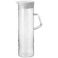 Hario 37 oz. Glass Water Pitcher with Closeable White Lid