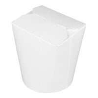 Fold-Pak SmartServ 16SSPLAINM 16 oz. White Microwavable Paper Take-Out Container - 25/Pack