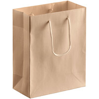 Customizable Brown Paper Bag with Rope Handles 8 inch x 4 inch x 10 inch - 200/Case