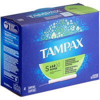 Tampax 40-Count Unscented Tampon with Cardboard Applicator - Super - 12/Case