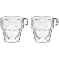 Hario 9 oz. Stackable Double Wall Glass Mug - 2/Set