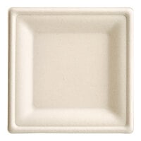 EcoChoice No PFAS Added 6" x 6" Natural Bagasse Blend Square Plate - 400/Case