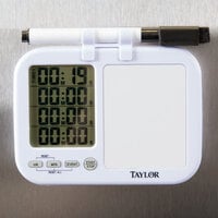 Taylor 5849 Digital 4 Channel 25 Hour Kitchen Timer with White Board and Dry Erase Pen