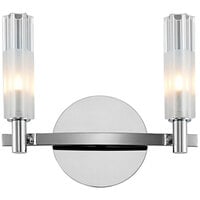 Kalco Lorne 2-Light ADA Compliant LED Mid-Century Modern Bath Light with Chrome Finish - 120V, 3W
