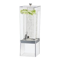 Cal-Mil 2016-74 Silver 3 Gallon Econo Beverage Dispenser with Ice Chamber - 8" x 10" x 24"