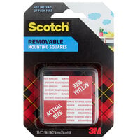 3M Scotch® 1" x 1" Double-Sided Removable Mounting Squares 108S-SQ-16 - 16/Pack