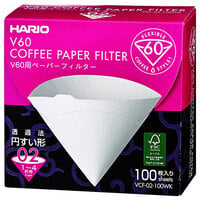 Hario V60 White Paper Coffee Filter Size 02 - 100/Box