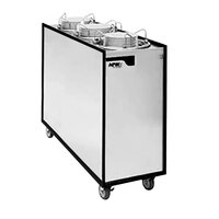 APW Wyott Lowerator HML3-9A/12A/12A Mobile Enclosed Adjustable Heated Three Tube Dish Dispenser for 3 1/2 inch to 12 inch Dishes - 120V