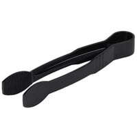 Black 9 inch Polycarbonate Flat Grip Tongs