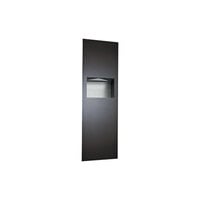 American Specialties, Inc. Piatto 6462-41 Recessed Paper Towel Dispenser and Waste Receptacle with Black Matte Phenolic Door