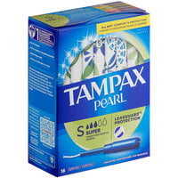 Tampax Pearl 18-Count Tampon with Plastic Applicator - Super - 12/Case