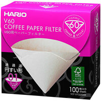 Hario V60 Natural Paper Coffee Filter Size 01 - 100/Box