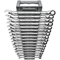 Gearwrench 16-Piece 72-Tooth 12 Point XL Ratcheting Metric Combination Wrench Set 85099
