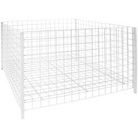 Econoco 48" x 48" x 32" White Wire Stationary Retail Dump Bin