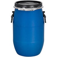 Jescraft 16 Gallon High Density Polyethylene Open Head Barrel Drum with Top Cover for Jescraft Barrel Cart BC-16OHD