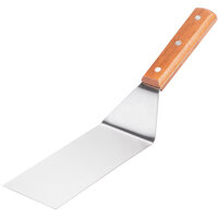 6" x 3" Solid Turner with Straight Blade and Wood Handle