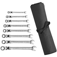 Gearwrench 8-Piece XL Locking Flex Head Ratcheting SAE Combination Wrench Set with Tool Roll 85798R