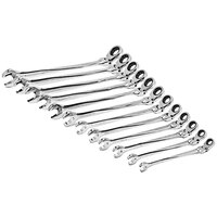 Gearwrench XL X-Beam 12-Piece 72-Tooth 12 Point Flex Head Ratcheting Metric Combination Wrench Set GEA-85288