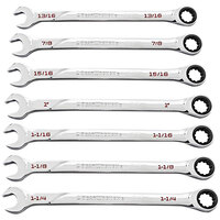 Gearwrench 120XP 7-Piece Universal Spline XL Ratcheting SAE Combination Wrench Set 86452
