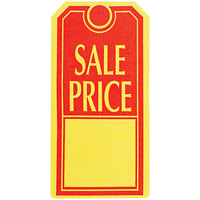 2 3/8" x 4 3/4" Red / Yellow Sale Tag - 1000/Pack