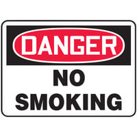 Accuform Adhesive Vinyl "Danger / No Smoking" Safety Sign