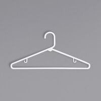 17 Black Plastic Middle Heavy-Weight Shirt Hanger with Chrome Hook and  Molded Rubber Grippers - 100/Pack