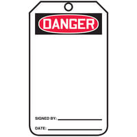 Accuform 5 3/4" x 3 1/4" PF-Cardstock "Danger (Blank)" Safety Tag MDT260CTP - 25/Case