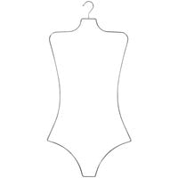30 inch Women's Chrome Wire Swimwear Hanger - 12/Pack
