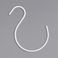 7 inch White S-Shaped Pants Hook - 12/Pack