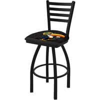 Holland Bar Stool Guinness Notre Dame Toucan Swivel Counter Height Bar Stool with Ladder Back and 2 1/2" Padded Seat