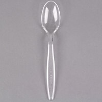 Visions Clear Heavy Weight Plastic Teaspoon - Pack of 100