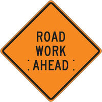 Accuform 36" x 36" "Road Work Ahead" Roll-Up Construction Sign FRC319MV