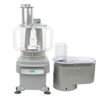 Waring FP2200 Combination Food Processor with 6 Qt. Clear Bowl, Continuous Feed & 2 Discs - 3/4 hp