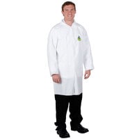 Cordova White Defender II Microporous Heavy Weight Lab Coat with Open Wrists - 30/Case