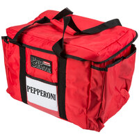 Rubbermaid FG9F4000RED ProServe Insulated Sandwich Delivery Bag Red Nylon 15 inch x 12 inch x 12 inch