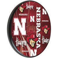 Holland Bar Stool 13 inch University of Nebraska Logo Wooden Sign