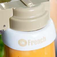 Tablecraft CB22 Imprinted White Plastic Lite French Salad Dressing Dispenser Collar with Beige Lettering