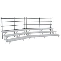National Public Seating GRR32T Back Guardrail for 18" x 32" Tapered Risers