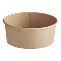 Choice 24 oz. Round Kraft PE-Lined Microwavable Take-Out Container 5 15/16" x 2 7/16" - 300/Case