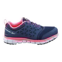 Reebok Work Sublite Women's 11 Medium Width Navy / Pink Soft Toe Non-Slip Athletic Shoe SRB032
