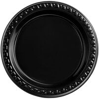 Huhtamaki Chinet Black Heavyweight Plastic Plate 6" - 1000/Case