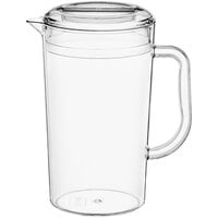 G E T P-3064-1-CL Textured Clear Polycarbonate 64 oz Pitcher W Lid