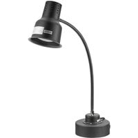 Avantco HL24BKB 24" Black Single Arm Flexible Heat Lamp with Weighted Base - 120V, 250W