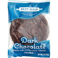 Best Maid Individually Wrapped Double Dark Chocolate Chunk Cookie 3 oz. - 48/Case