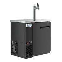 Avantco UDD-36-HC 36" Black Triple Tap Kegerator Beer Dispenser - (1) 1/2 Keg Capacity
