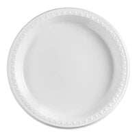 Huhtamaki Chinet White Heavyweight Plastic Plate 9" - 125/Pack