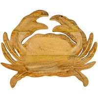 Kalalou 17 "x 14" x 1" Carved Wooden Crab Tray