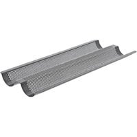 de Buyer 2-Loaf Perforated Non-Stick Steel Baguette / French Bread Pan 4713.02